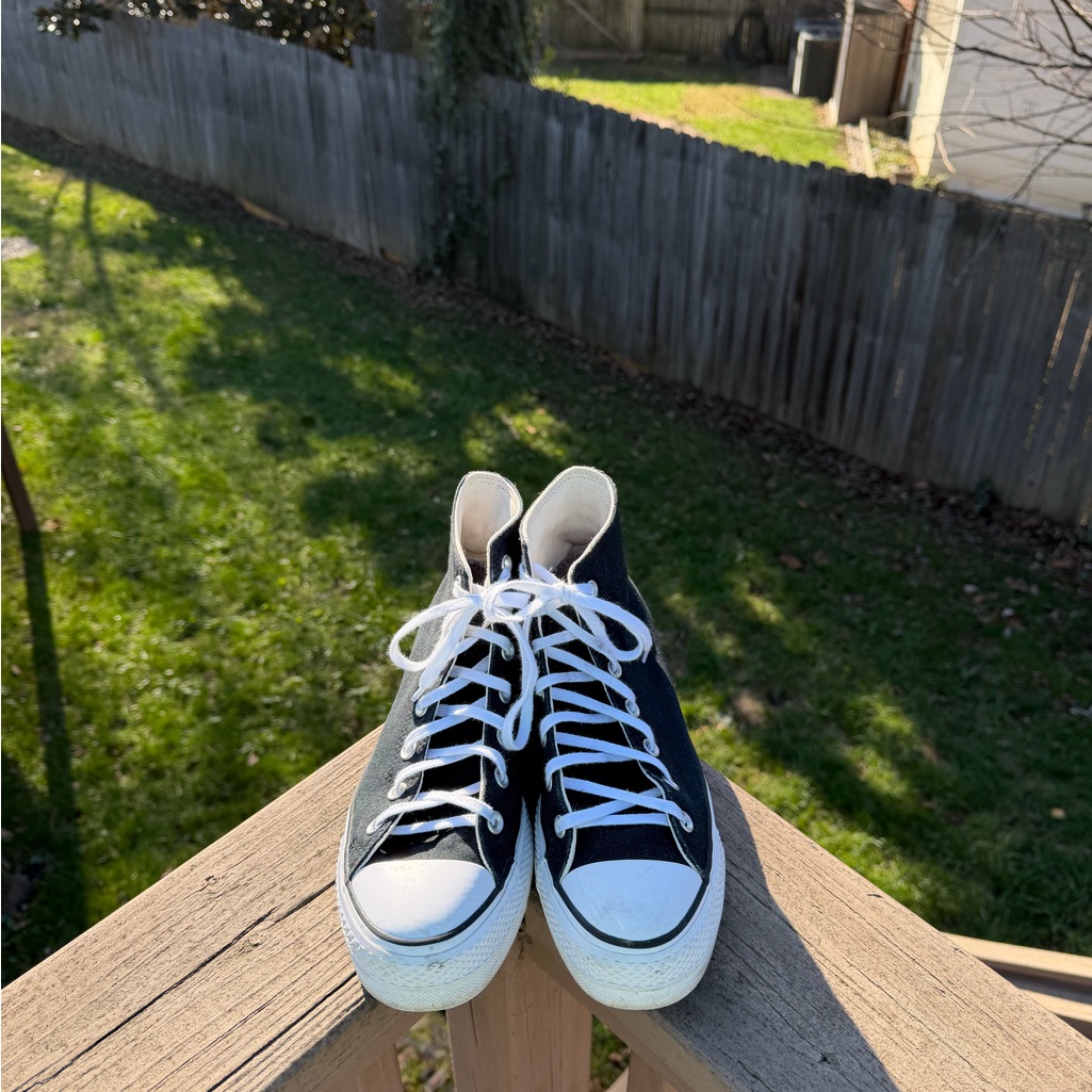 Black High Top Platform Converse